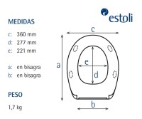 ASIENTO y TAPA INODORO KATHIA DURELINE ESTOLI